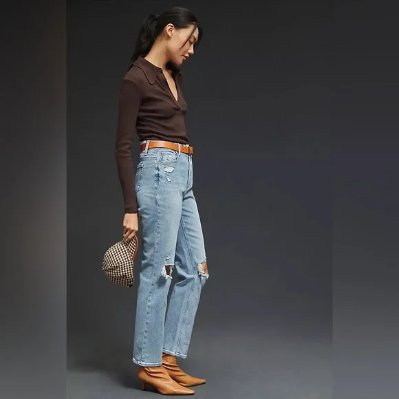 Paige Noella high rise relaxed straight jeans 👖